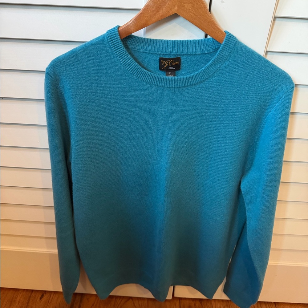 J. Crew Men's Teal Crewneck Sweater